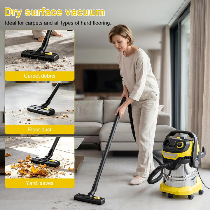Bodendüse für Kärcher WD2 WD3 WD4 WD5 WD6 MV3 MV4, 35mm Staubsauger-Bodendüse Ersatzteil, Nass-Trock
