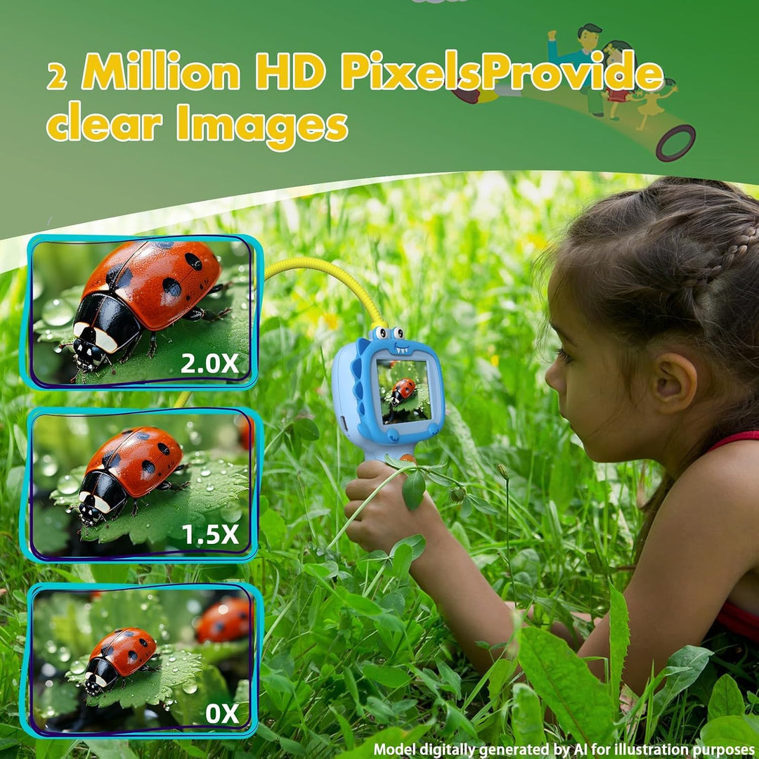 Daxiongmao Kinder-Endoskop mit Licht – pädagogisches Wissenschafts-Erkundungsspielzeug-Set, Naturakt