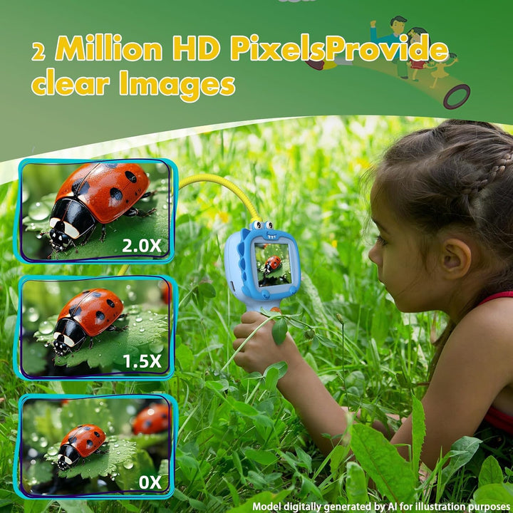 Daxiongmao Kinder-Endoskop mit Licht – pädagogisches Wissenschafts-Erkundungsspielzeug-Set, Naturakt