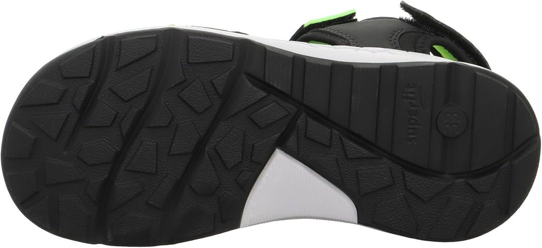 Superfit Jungen Criss CrossSandale 29 EU Schwarz Hellgrün 0000, 29 EU Schwarz Hellgrün 0000