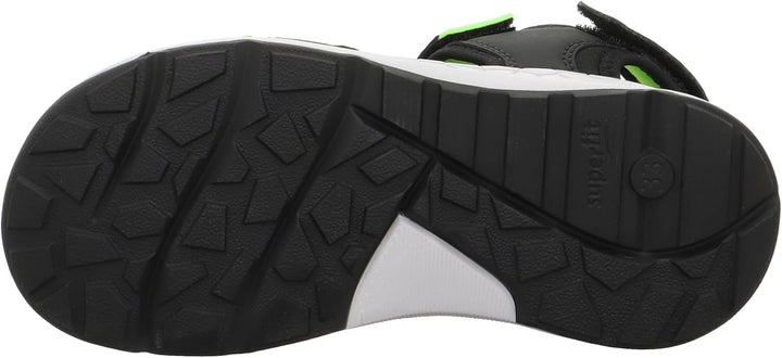 Superfit Jungen Criss CrossSandale 29 EU Schwarz Hellgrün 0000, 29 EU Schwarz Hellgrün 0000