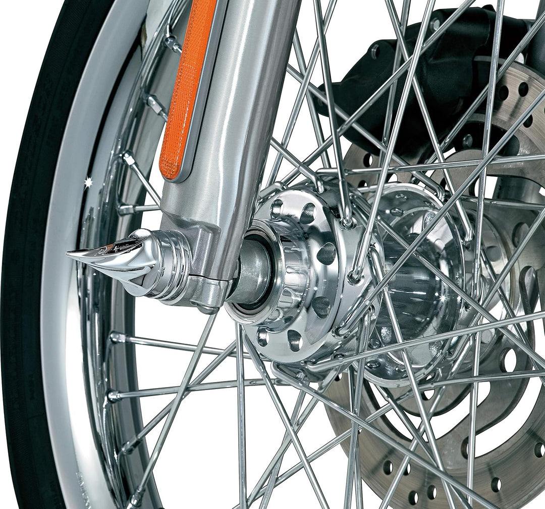 Kuryakyn 1217 Motorrad Accent Zubehör Vordere Ende gedrehte Achskappen für 1980-2006 Harley-Davidson