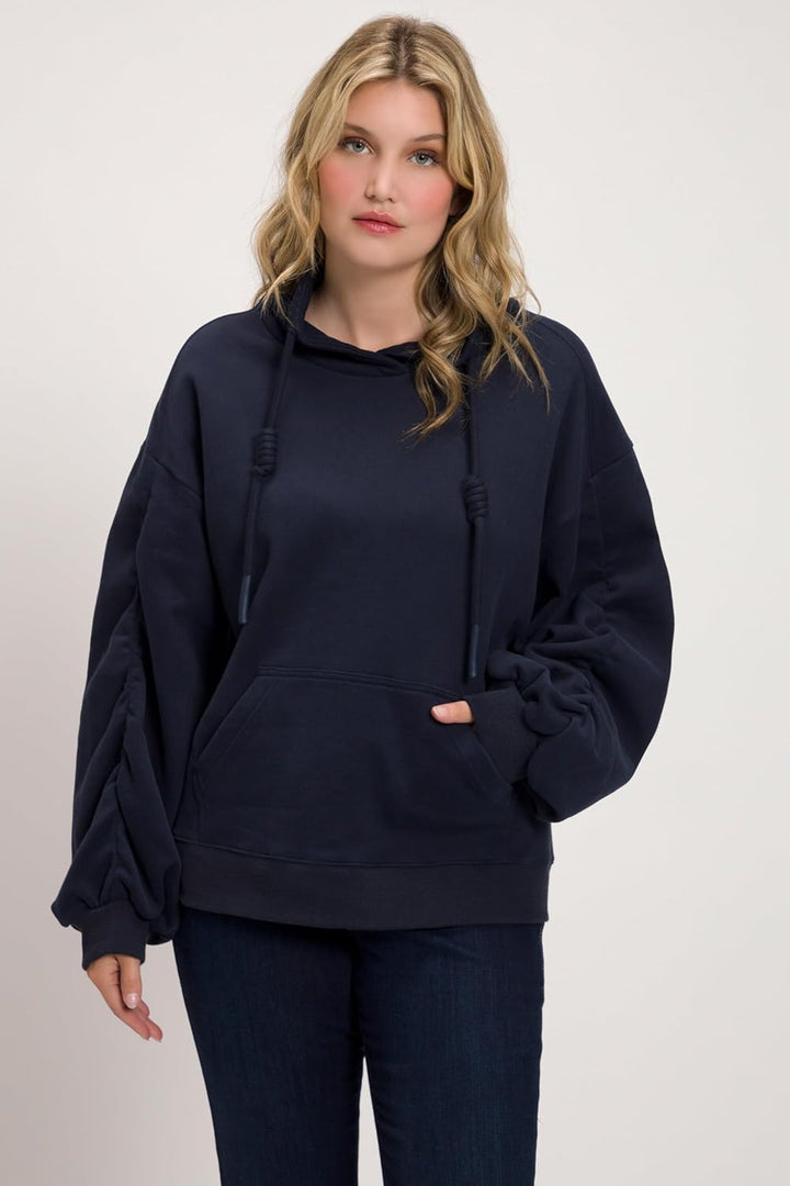 Ulla Popken Damen Sweatshirt Marine 46-48, Marine 46-48