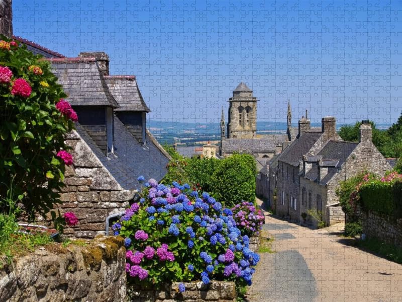 CALVENDO Puzzle Rue Saint-Maurice in Locronan 1000 Teile Lege-Grösse 64 x 48 cm Foto-Puzzle Bild von