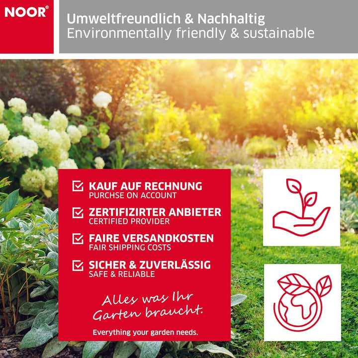 NOOR Schattiergewebe 1,50 x 10m in dunkelgrün I Mehrzweck-Sichtschutz für Garten, Balkon, Gewerbe &