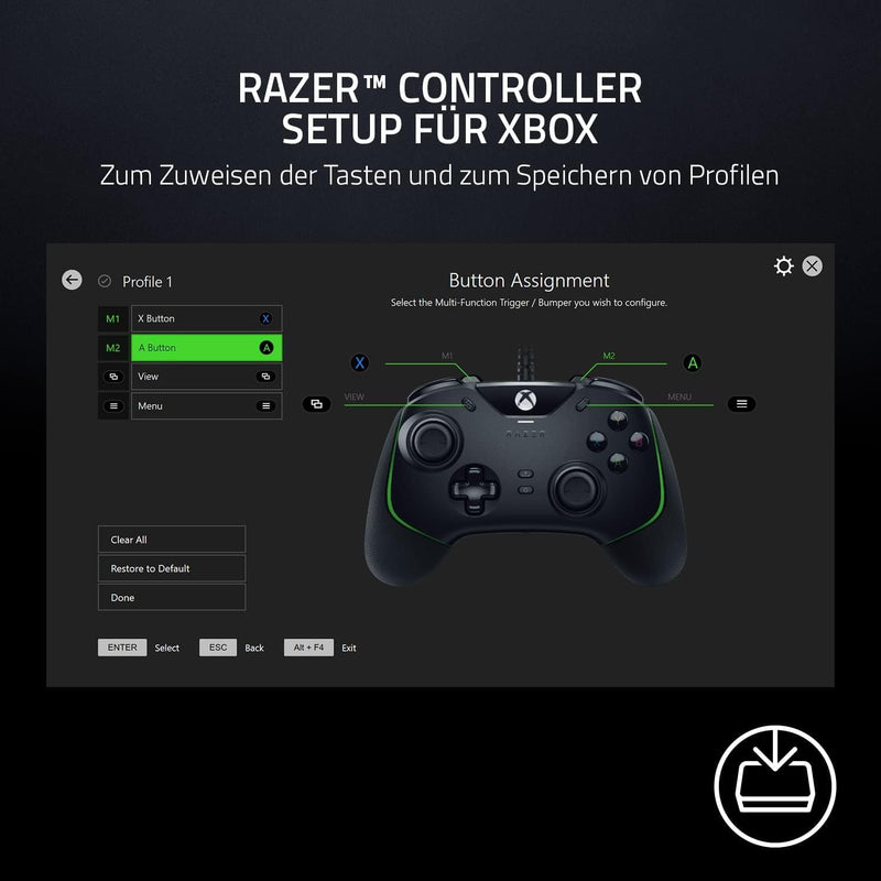 Razer Wolverine V2 - Kabelgebundener Gaming Controller für Xbox Series X|S, Xbox One, PC (2 Frei Bel