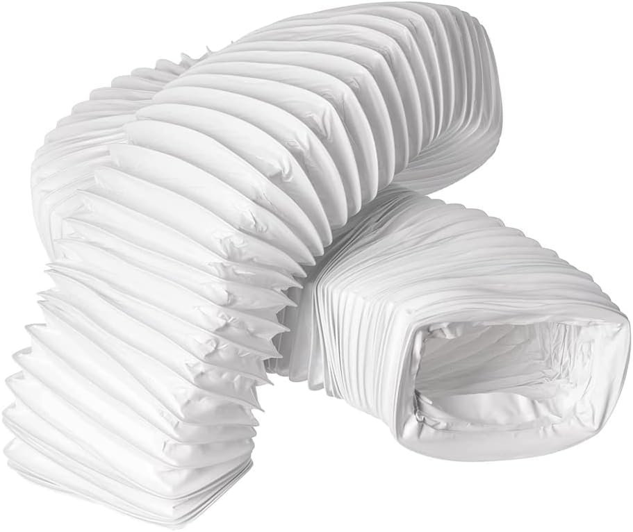Steinberg14 Weiss 110x55mm / Länge 3 Meter Abluftschlauch PVC Flexibel Schlauch für Klimaanlagen - D