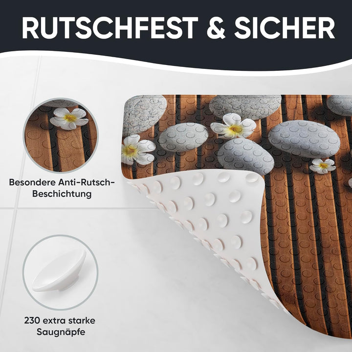 Sanilo Badematte 53 x 53 cm, rutschfeste Duschmatte für Dusche und Badewanne, Antirutschmatte maschi