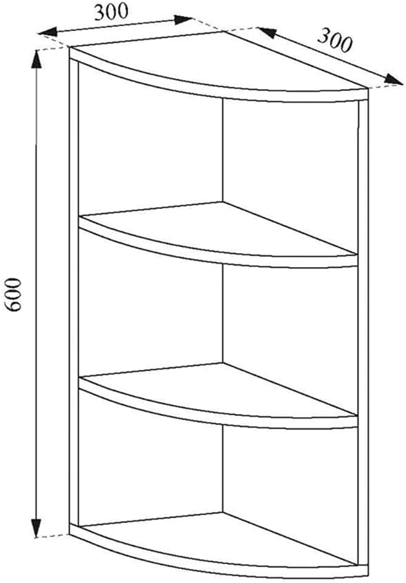 VICCO Eckregal ECKI 0,5 Sonoma Eiche - Hängeregal Wandregal Bücherregal Regal Design Sonoma 60 x 30