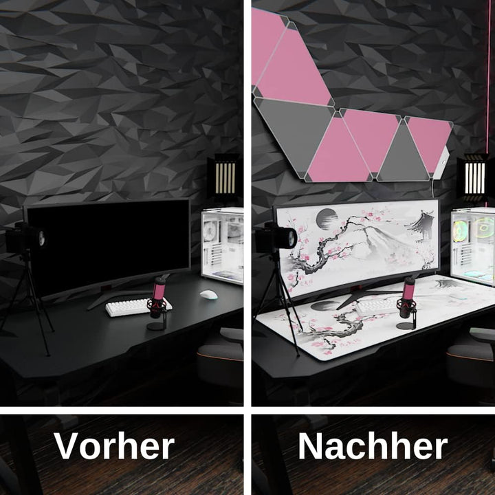 Nyfter - 3XL Gaming Mauspad Sakura Weiss 1200 x 600mm Premium Fuji Mousepad Size Gross vernähte Kant