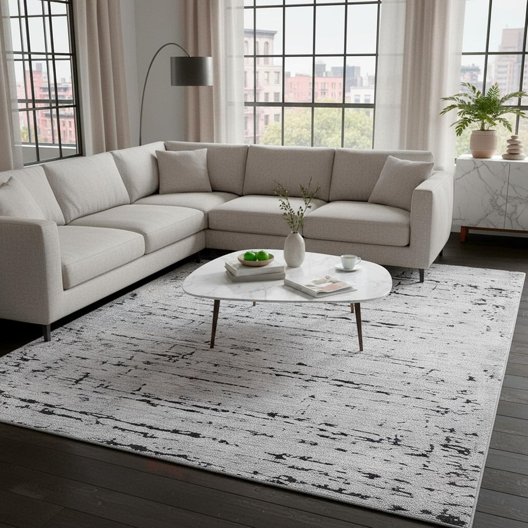 Kurzflor Teppich Laufer Wohnzimmer Dunkelgrau 80 X 150 cm, Moderner Super Soft Kurzflor Teppich 80 x