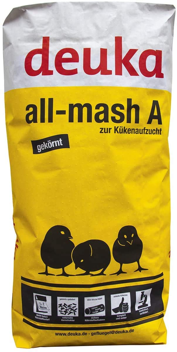 deuka All-mash A gekörnt o. Cocc. 25 kg Kükenfutter Pellets Kükenaufzuchtfutter