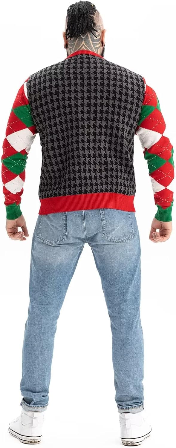 U LOOK UGLY TODAY Weihnachtspullover Herren Damen Unisex LED Licht Lustig Sweater Pulli Hässlich Xma