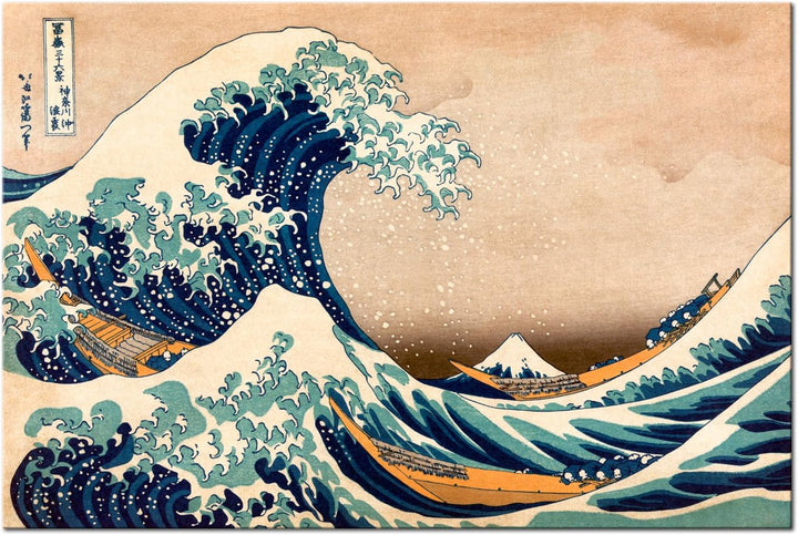 murando - Bilder die grosse Welle vor Kanagawa 120x80 cm Vlies Leinwandbild 1 tlg Kunstdruck modern