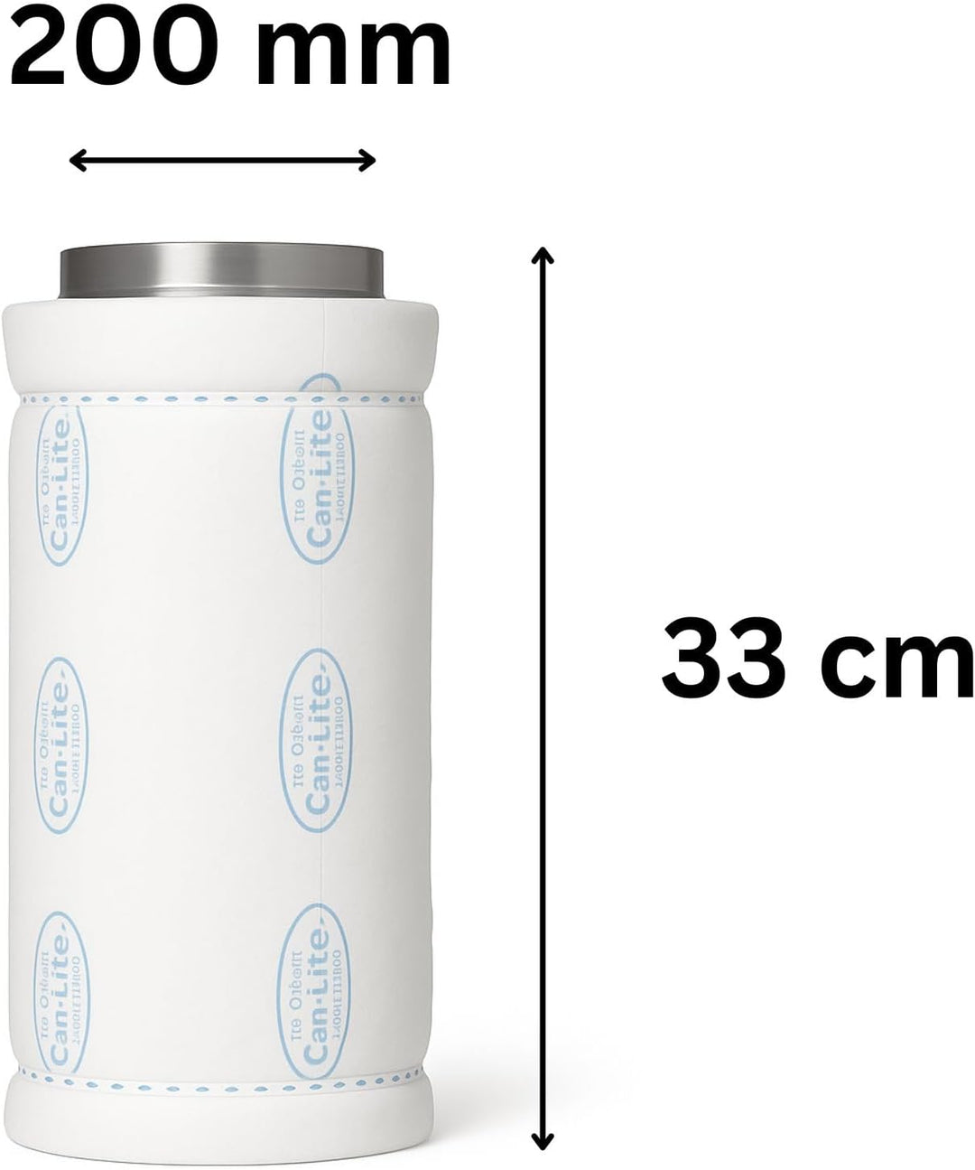 Can-Lite Aktivkohlefilter Grow 800 m³ 200 mm Flansch - AKF Rohrlüfter Anbau Indoor Belüftung Geruchs