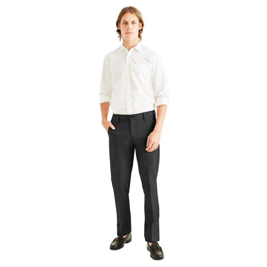 Dockers Herren Freizeithosen Slim Tapered Fit Workday Khaki Smart 360 Flex Pants 28W / 30L Schwarz,