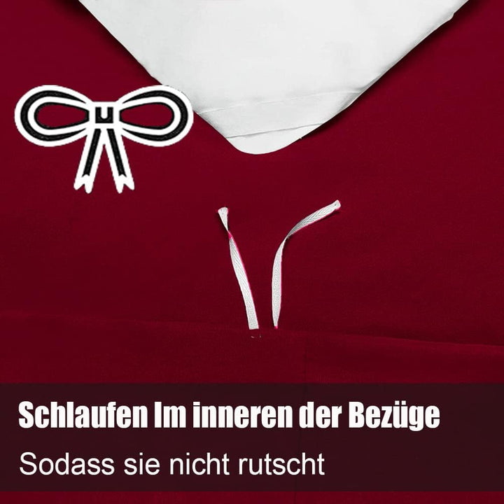 Soifox Bettwäsche 135x200 4teilig Rot - bettwäsche-Sets aus Mikrofaser bügelfrei & knitterfrei Bettb