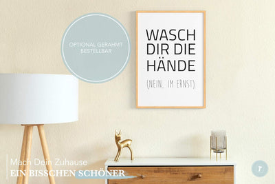 Papierschmiede® Bilder Home XXL Kunstdruck A1 (59,4x84,1 cm) Spruch Poster Zuhause Schrift Bild Wand