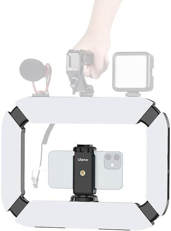 Ulanzi U200 Ringlamp Video Rig - with Phone Holder and Built-in Power Bank
