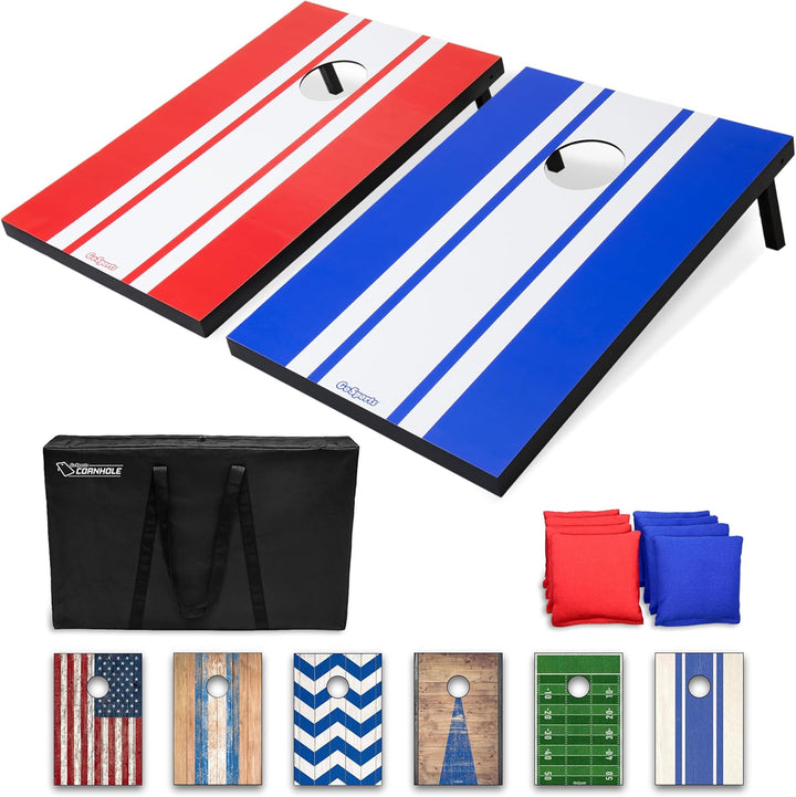 GoSports Classic Cornhole Set - Enthält 8 Sitzsäcke, Reisetasche und Spielregeln (Stilwahl) 90 x 60