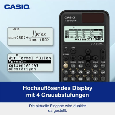 Casio FX-991DE CW ClassWiz technisch wissenschaftlicher Rechner, deutsche Menüführung FX-991DE CW Oh