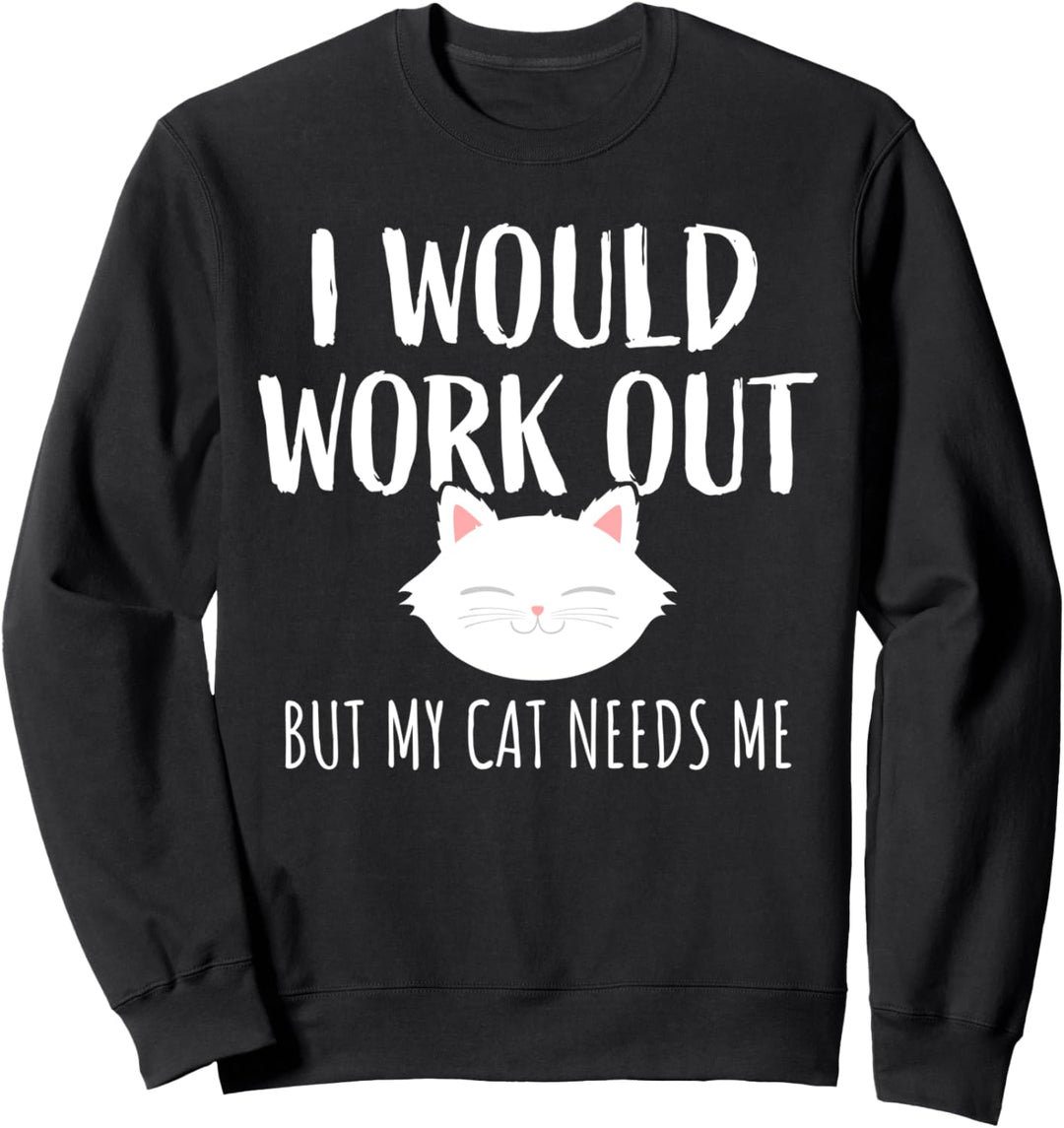 Lustiges Heim-Workout Fitness Training Kardio I Meine Katzen Sweatshirt