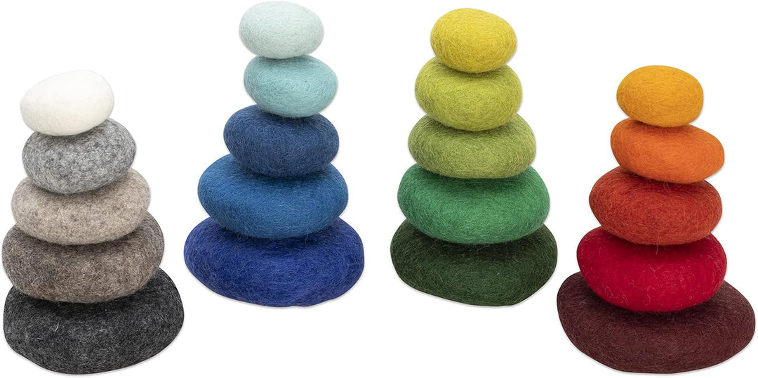 Betzold - Regenbogen-Filzkiesel, 20-tlg. NoColor, NoColor