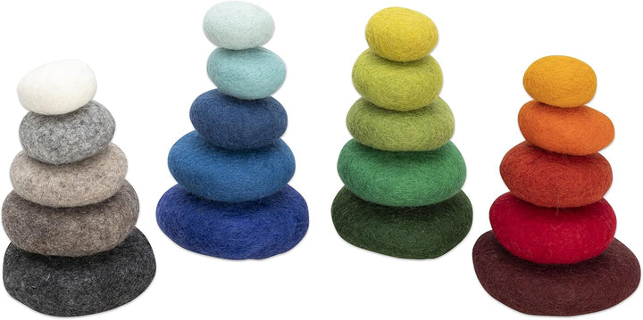 Betzold - Regenbogen-Filzkiesel, 20-tlg. NoColor, NoColor
