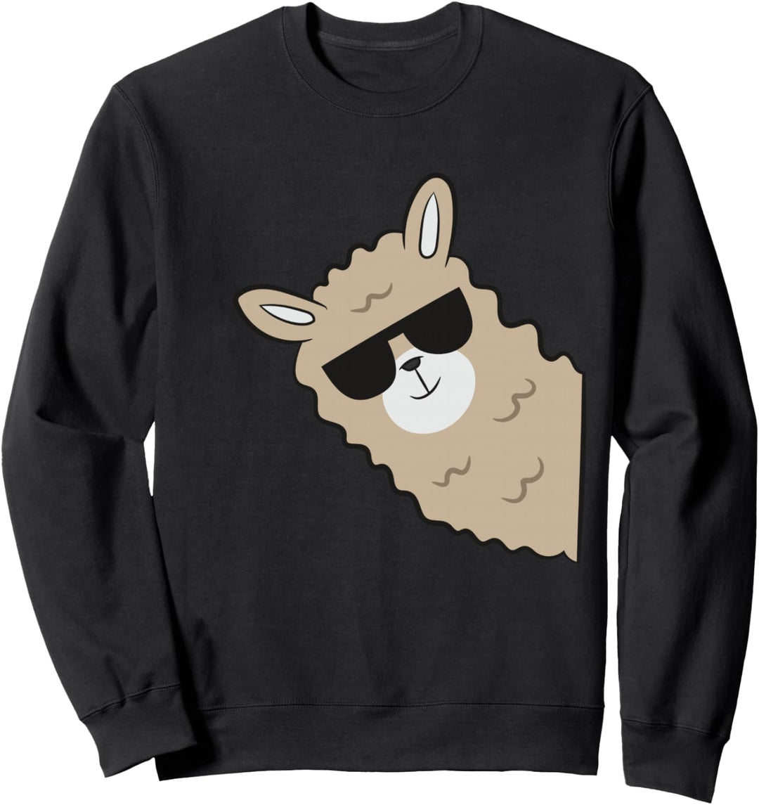 Llama mit Sonnenbrille Lustiges Llama Geschenk Sweatshirt