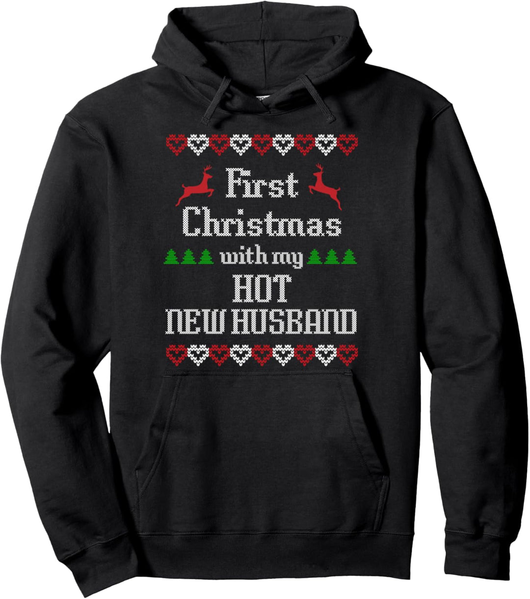 Matching Married Gift First Christmas mit heissem neuen Pullover Hoodie