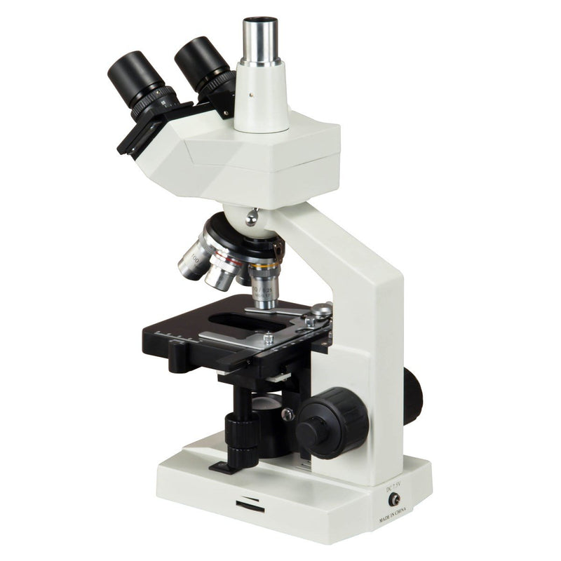 AmScope M83EZ OMAX 40X-2500X LED Lab Trinocular Compound Mikroskop mit mechanischem Doppelschichttis