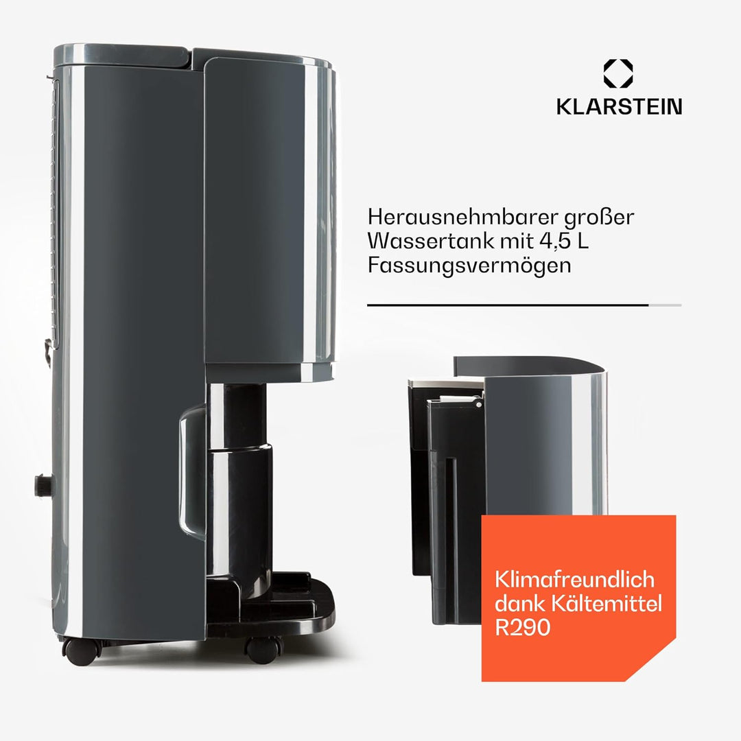 Klarstein Luftentfeuchter & Luftreiniger Elektrisch, 20 L Raumentfeuchter Klein für Wohnung Schlafzi