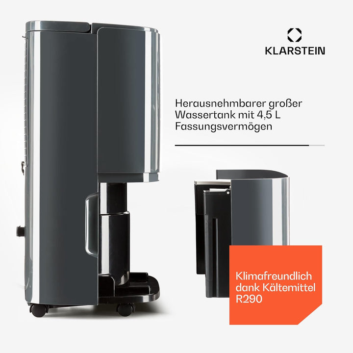 Klarstein Luftentfeuchter & Luftreiniger Elektrisch, 20 L Raumentfeuchter Klein für Wohnung Schlafzi