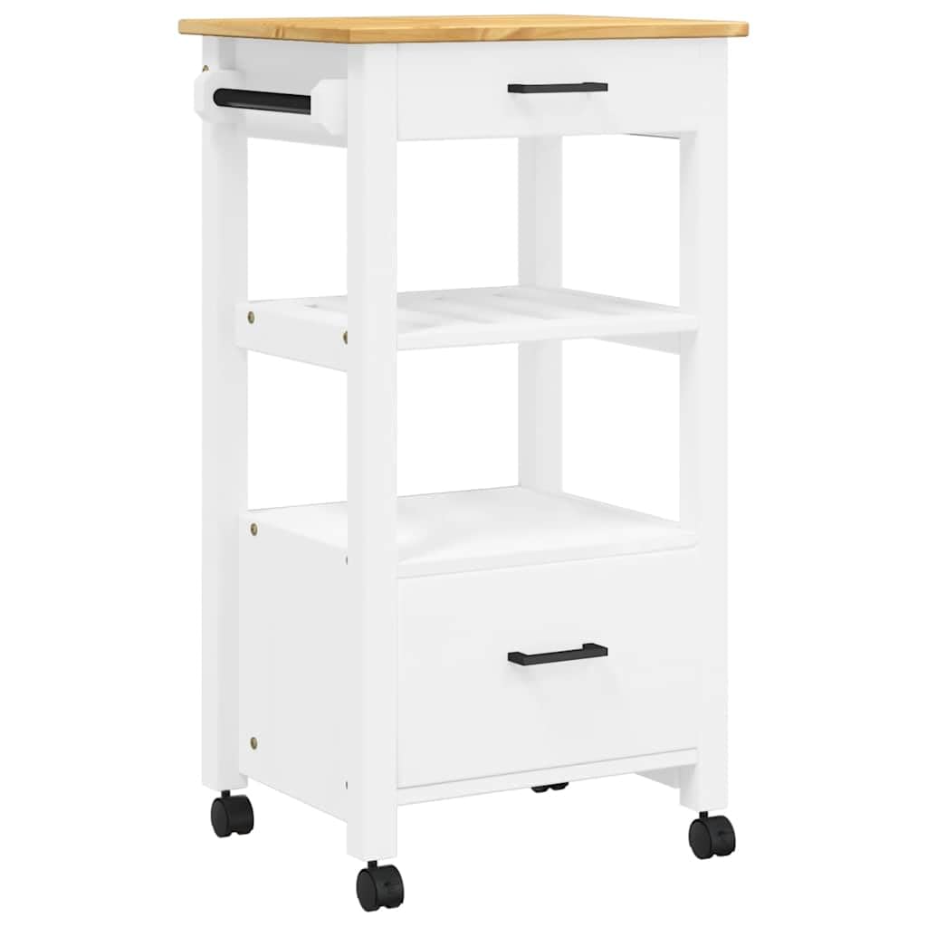 vidaXL Küchenwagen, Servierwagen mit viel Stauraum, Beistellwagen für Küche Wohnzimmer Badezimmer, T