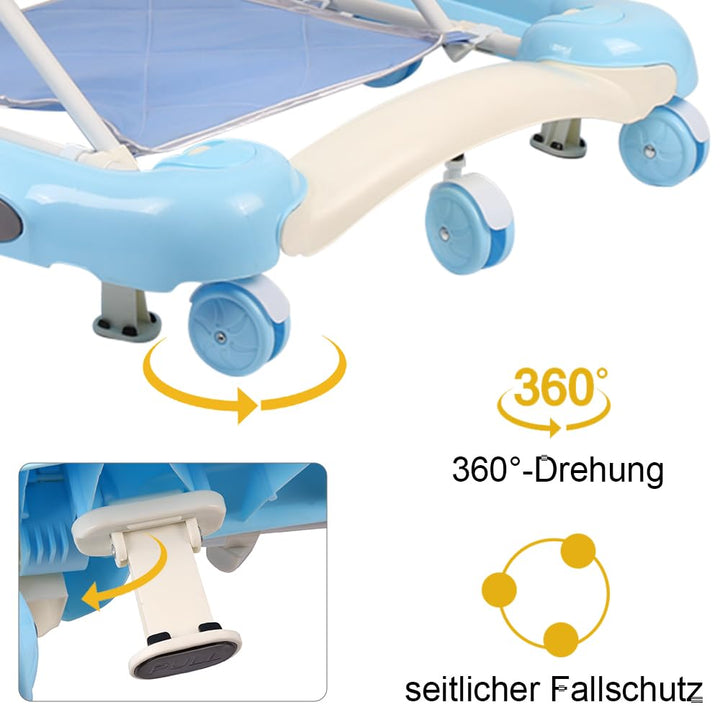 Lauflernhilfen, Multifunktionaler Walker, Musik & Lernen Walker, Laufwagen,Faltbare Gehhilfe, Höhe v