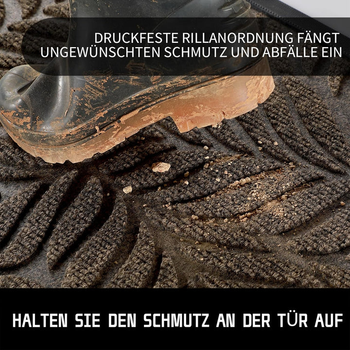 Yimobra Schmutzfangmatte waschbar, 75 x 43 cm, rutschfeste Sauberlaufmatte für draussen – Premium Fu