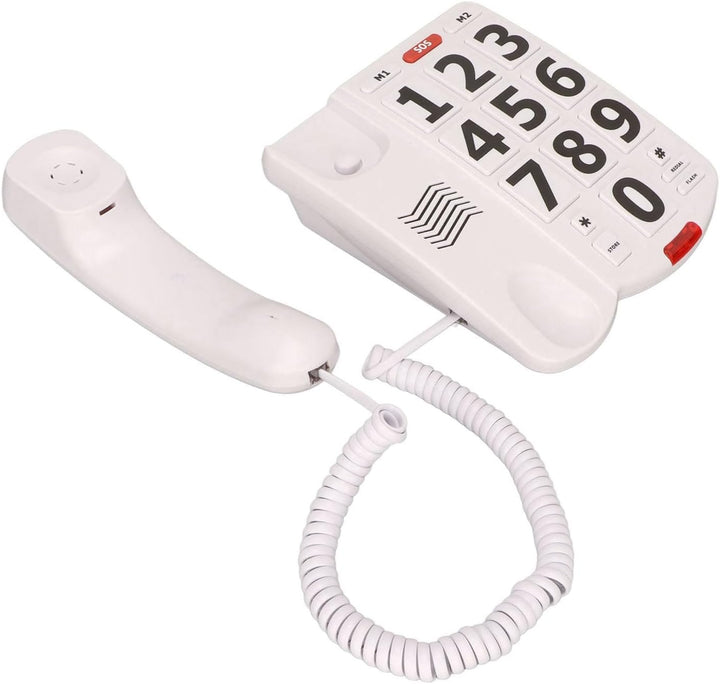 Dpofirs Schnurgebundenes Telefon mit Grossen Tasten für Hör und Sehbehinderte, Festnetztelefon für S