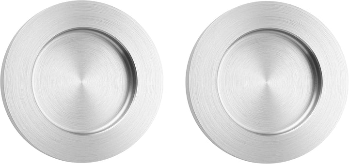 ck-tuerbeschlaege Griffmuschel zum Aufkleben Edelstahloptik rund 70 x 8 mm 1 Paar Höhe 8 mm, Höhe 8