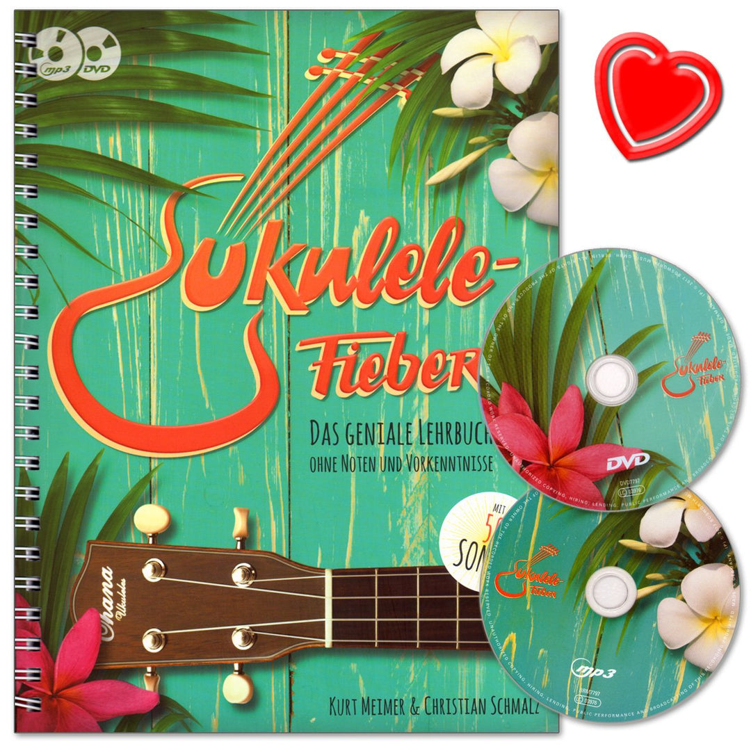 Kurt Meimer: Ukulele-Fieber - geniale Lehrbuch ohne Noten und Vorkenntnisse - Ukuleleschule mit CD,