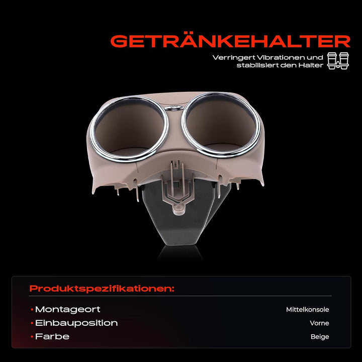 Frankberg Getränkehalter Becherhalter Cupholder Beige für CLS C219 CLS280 CLS320 CLS350 CLS500 CLS 5