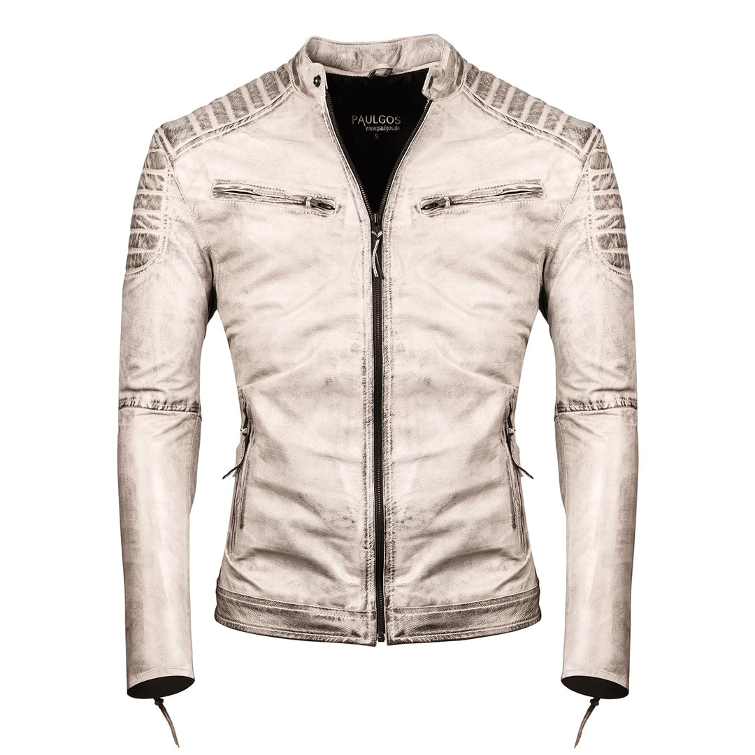 Herren Lederjacke Echtes Leder Jacke Echtleder Übergangsjacke Fashion in 5 Farben Gr. S-7XL Design 2