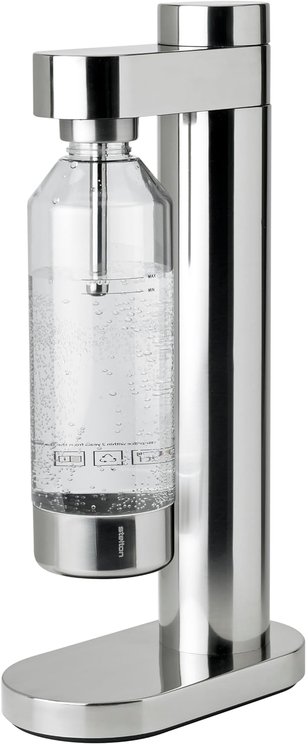 Stelton Brus Wassersprudler Flasche Steel