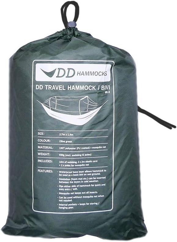 DD Travel Hängematte/Zelt Bivi – Vielseitig, kompakt Hängematte oder Zelt Bivi Grn, Grn