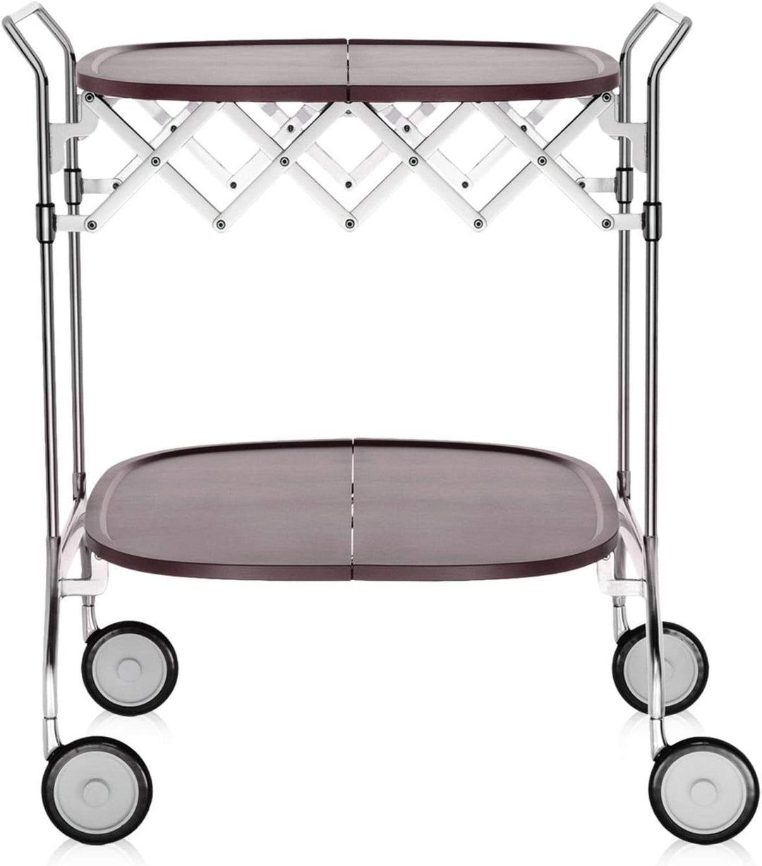 Kartell Gastone, Plastik, violett, 62 x 70 x 68 cm Verchromtes Struktur Pflaume, Verchromtes Struktu