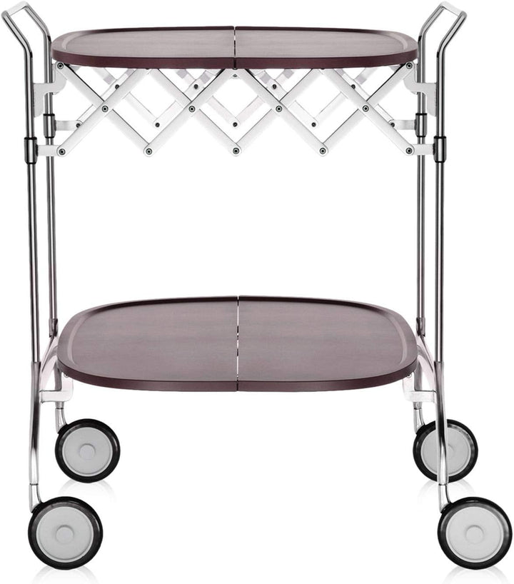 Kartell Gastone, Plastik, violett, 62 x 70 x 68 cm Verchromtes Struktur Pflaume, Verchromtes Struktu