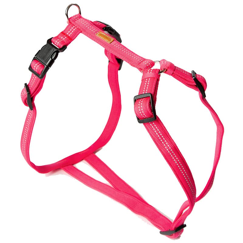 Feltmann Hundegeschirr - Super Soft, pink, reflektierend, Bauchumfang 35-50 cm, 15 mm Bandbreite 35-