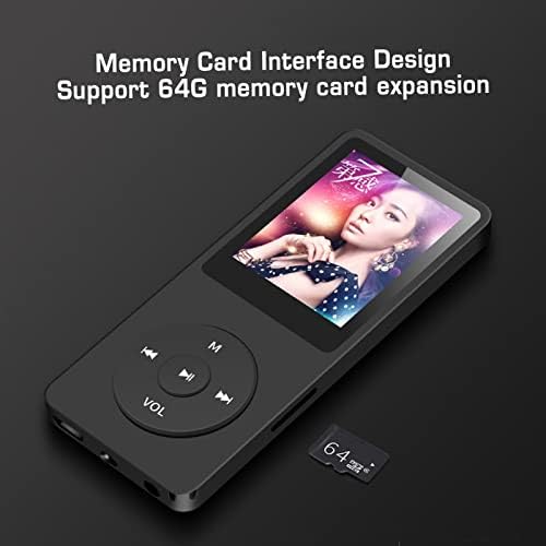 MP3-Player MP4-Player, MP3-Musik-Player mit Lautsprecher FM-Radio-Kopfhörer, Tragbarer Verlustfreier
