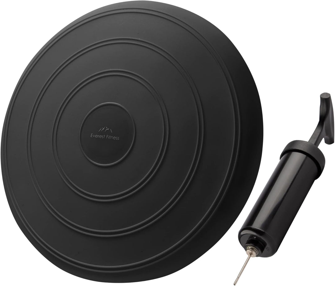 EVEREST FITNESS Luftkissen, aufblasbar, 33 cm Durchmesser, mit Luftpumpe, Balancekissen, Trainingski