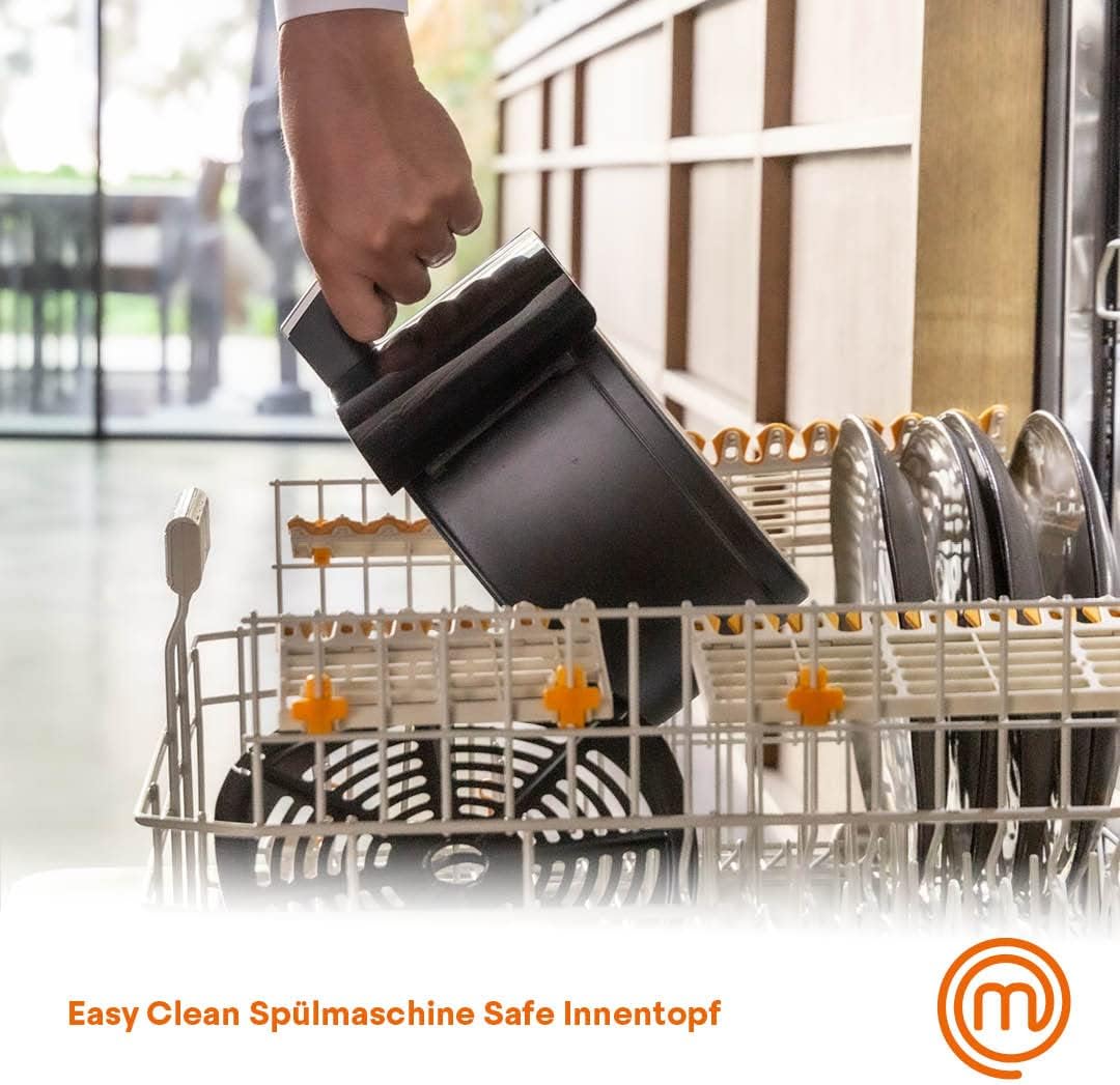 MasterChef Heissluftfritteuse 4,5L Airfryer 1400W, Fritteuse Heissluft ohne Fett für 2-4 Personen, H