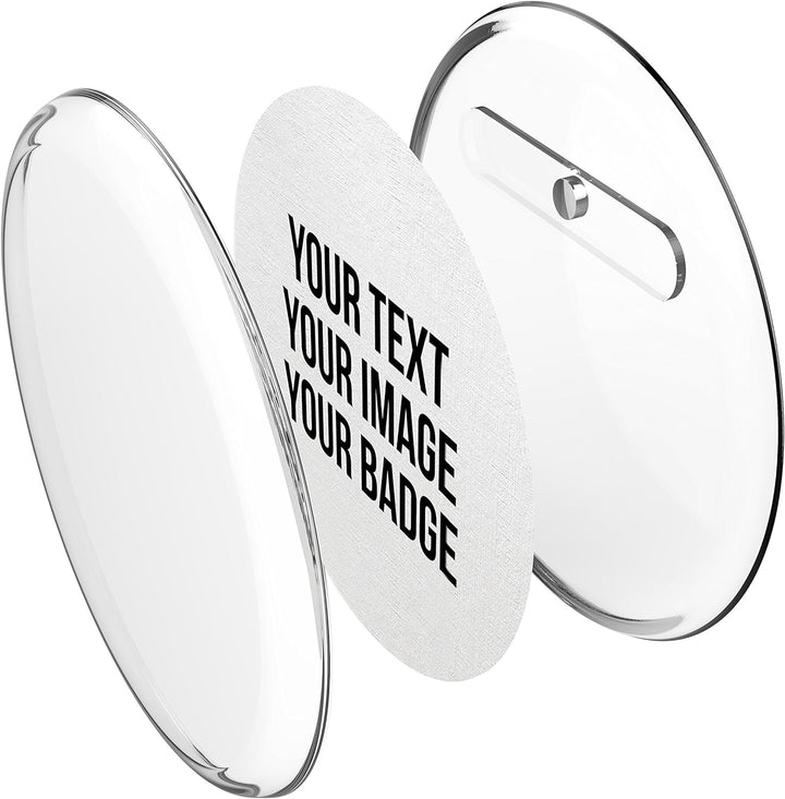 Buttons mit Kühlschrank-Magnet (56 mm, 10 Stück) - Ansteckbuttons Set mit A4-Buttonpapier, 10